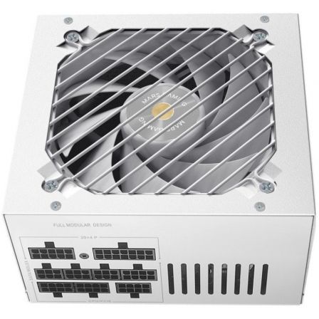 Mars Gaming MPB750SIM Fuente de Alimentación 750W 80 Plus Bronze Modular Blanca Ventilador 140mm Silencioso AI2-RPM 7 Años Garantía